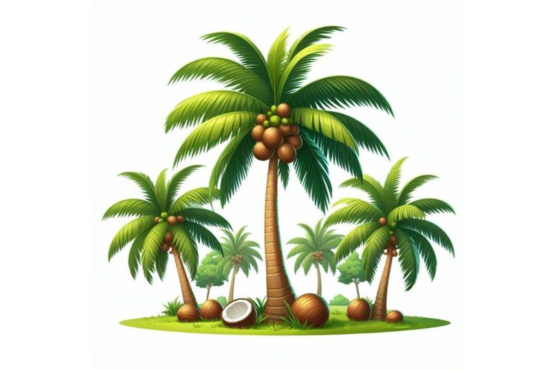 8-coconut-tree-isolated-on-white-bundle