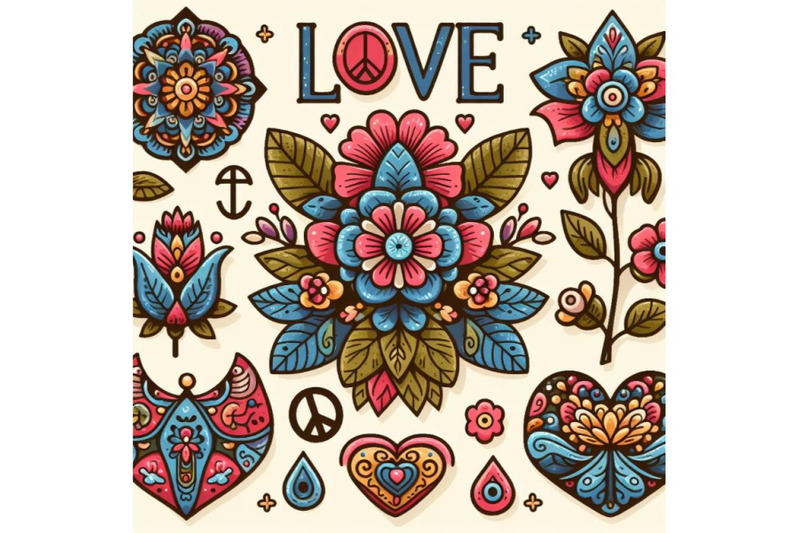 8-vintage-flower-peace-love-f-bundle