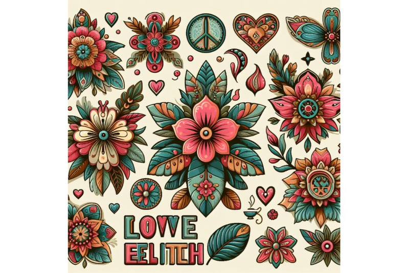 8-vintage-flower-peace-love-f-bundle