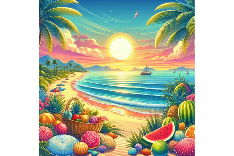 8-summer-sunset-beach-beach-vect-bundle