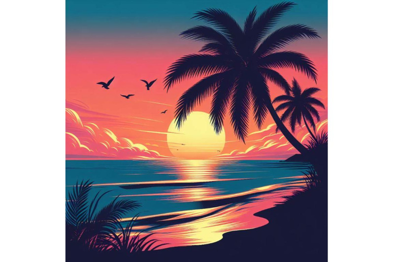 8-sunset-on-the-beach-with-palm-s-bundle