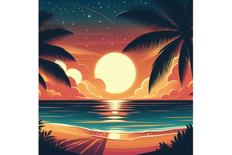 8-sunset-on-the-beach-with-palm-s-bundle