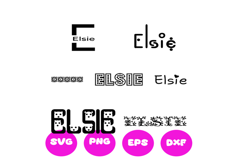 ELSIE GIRL NAMES SVG CUT FILE By Brilliant Digital Designs | TheHungryJPEG