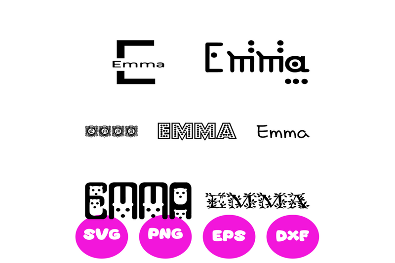 EMMA GIRL NAMES SVG CUT FILE By Brilliant Digital Designs | TheHungryJPEG