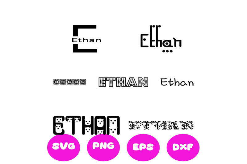 ETHAN BOY NAMES SVG CUT FILE By Brilliant Digital Designs | TheHungryJPEG