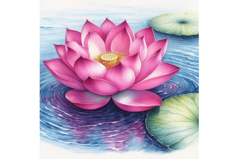 8-watercolor-beautiful-lotus-bundle