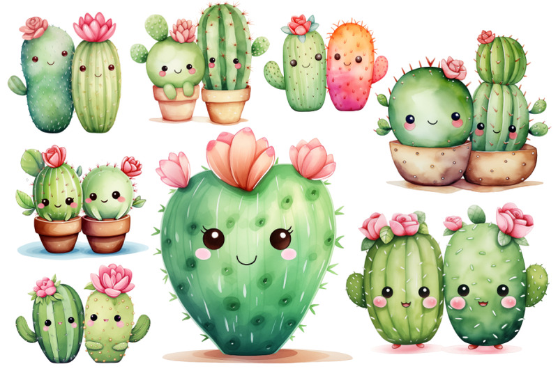 adorable-kawaii-cactus-clipart-collection-30-png-files