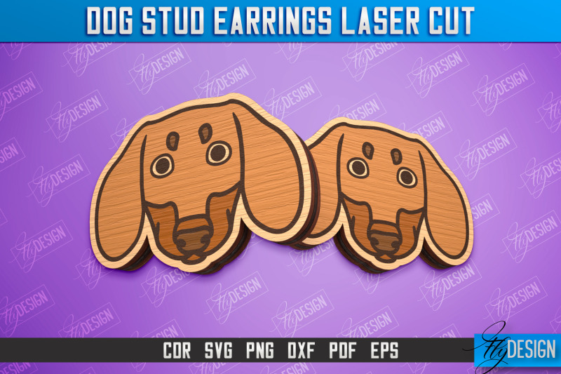 dog-stud-earrings-template-laser-cut-design-bundle-cnc-file