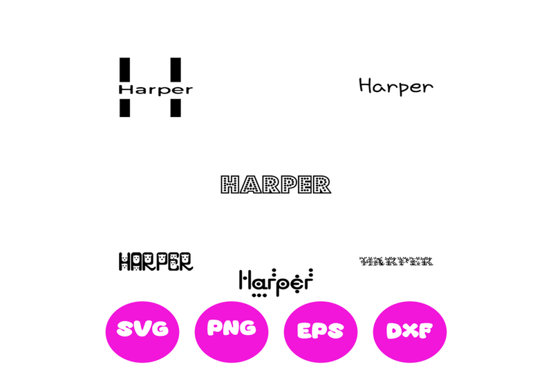 HARPER GIRL NAMES SVG CUT FILE By Brilliant Digital Designs | TheHungryJPEG