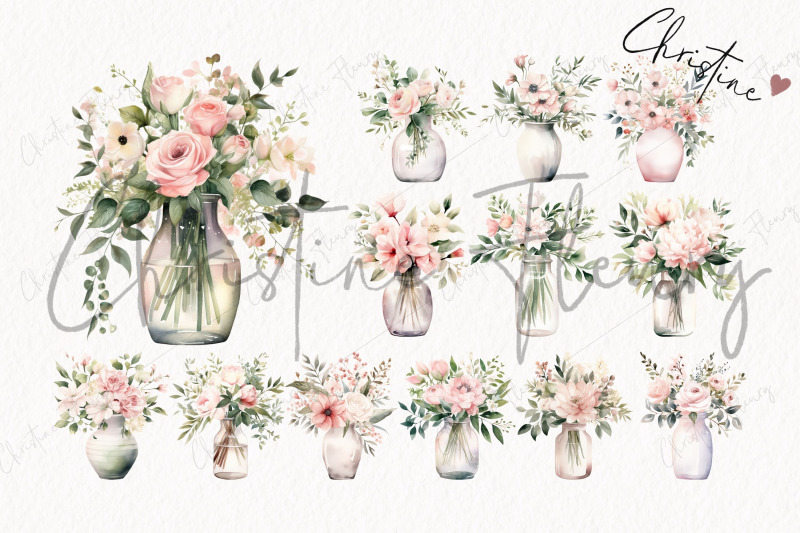 watercolor-soft-pink-flower-vase-clipart