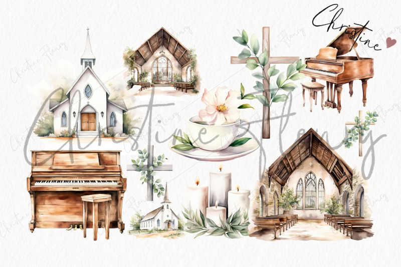 watercolor-rustic-church-bundle-clipart