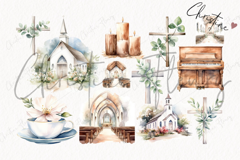 watercolor-rustic-church-bundle-clipart