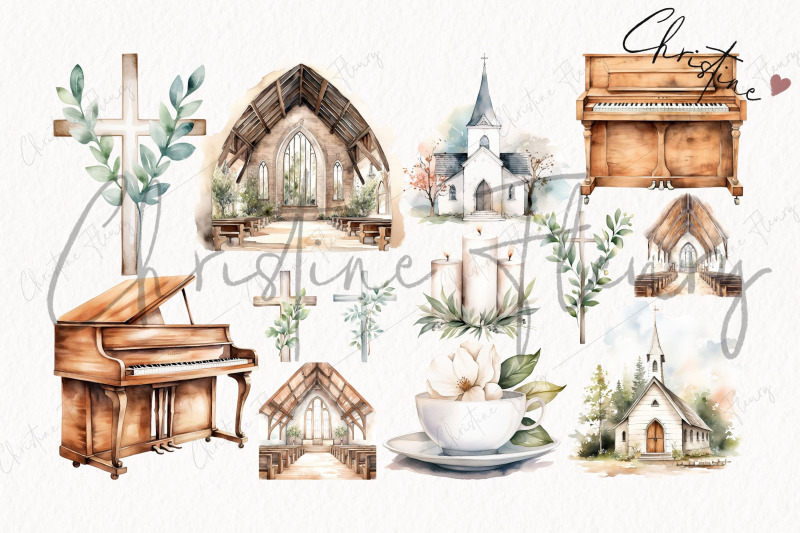 watercolor-rustic-church-bundle-clipart