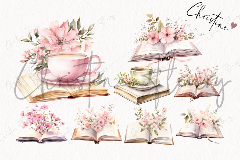 watercolor-soft-pink-books-clipart