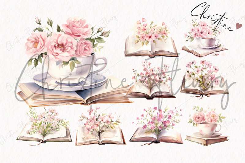 watercolor-soft-pink-books-clipart