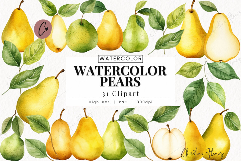 watercolor-pears-clipart