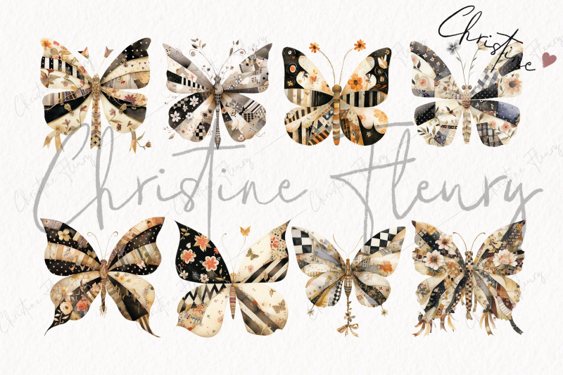 vintage-patchwork-butterflies-clipart