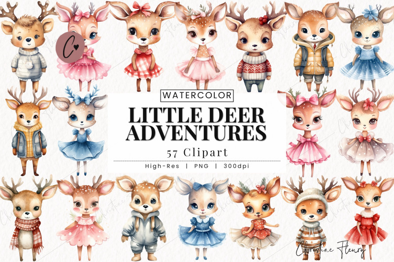 little-deer-adventures-clipart