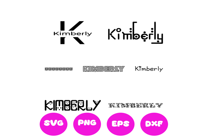 KIMBERLY GIRL NAMES SVG CUT FILE By Brilliant Digital Designs ...