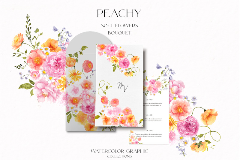 peachy-watercolor-soft-flowers
