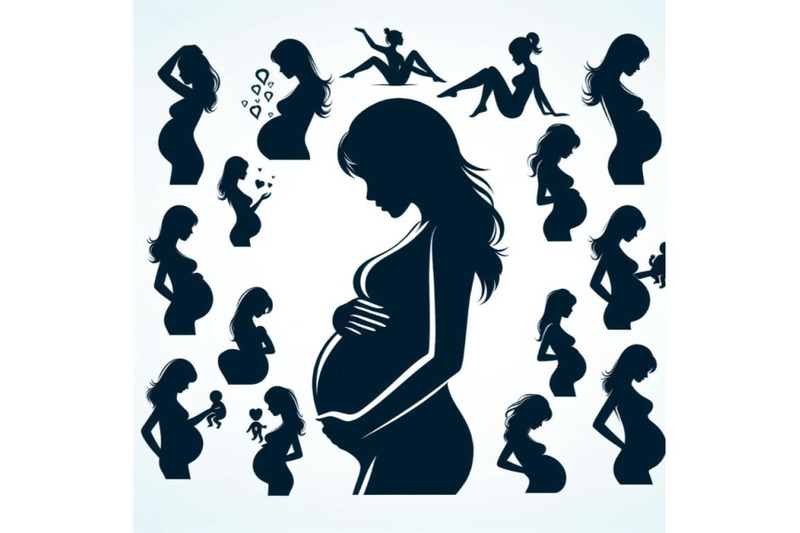 8-pregnant-woman-silhouette-vect-bundle