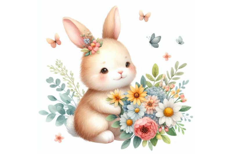 8-cute-watercolor-baby-bunny-with-set