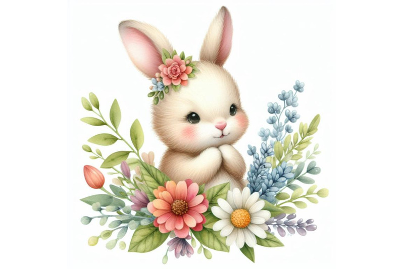 8-cute-watercolor-baby-bunny-with-set