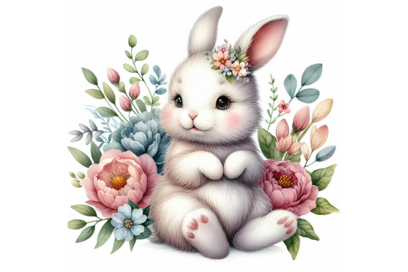 8-cute-watercolor-baby-bunny-with-set