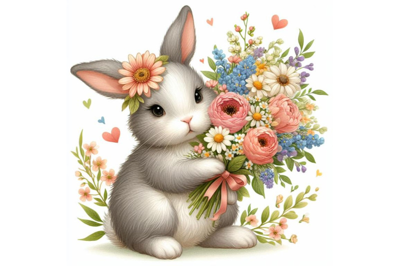 8-a-rabbit-bunny-with-a-bouquet-o-bundle