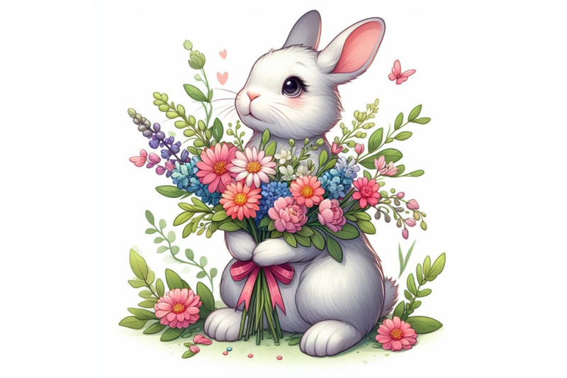 8-a-rabbit-bunny-with-a-bouquet-o-bundle