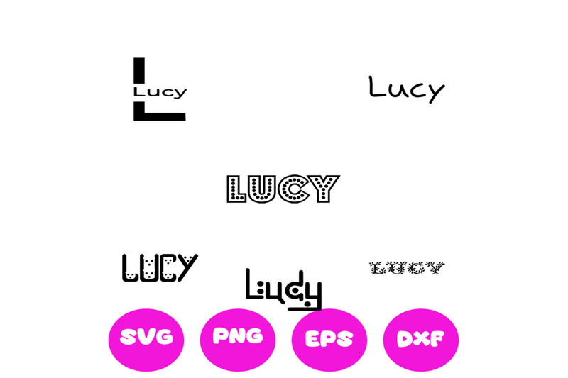 LUCY GIRL NAMES SVG CUT FILE By Brilliant Digital Designs | TheHungryJPEG