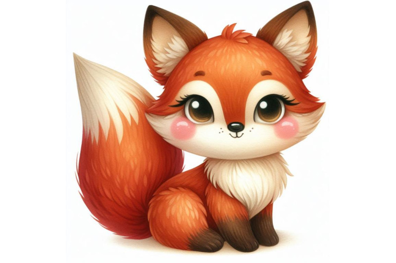 8-cute-watercolor-cartoon-fox-iso-bundle