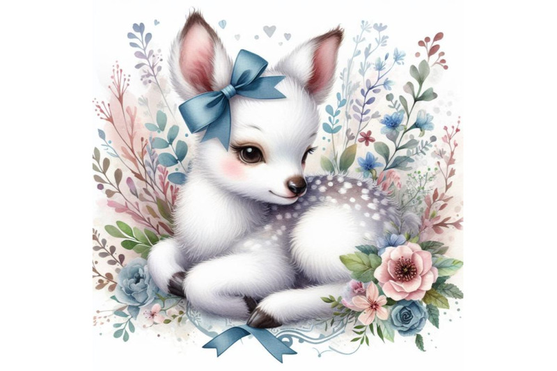 8-cute-watercolor-baby-deer-with-bundle