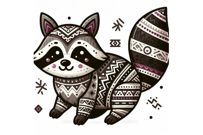 8-cute-tribal-racoon-on-white-bac-bundle