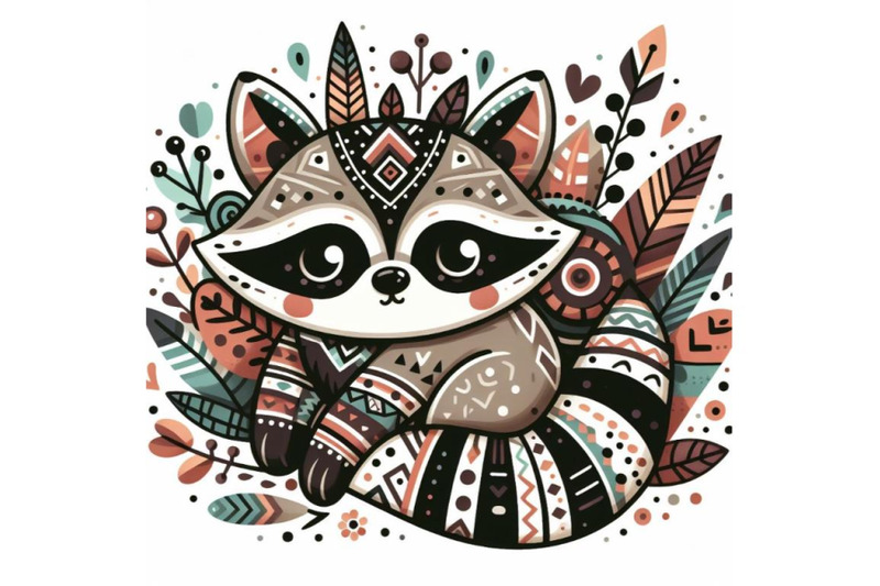 8-cute-tribal-racoon-on-white-bac-bundle