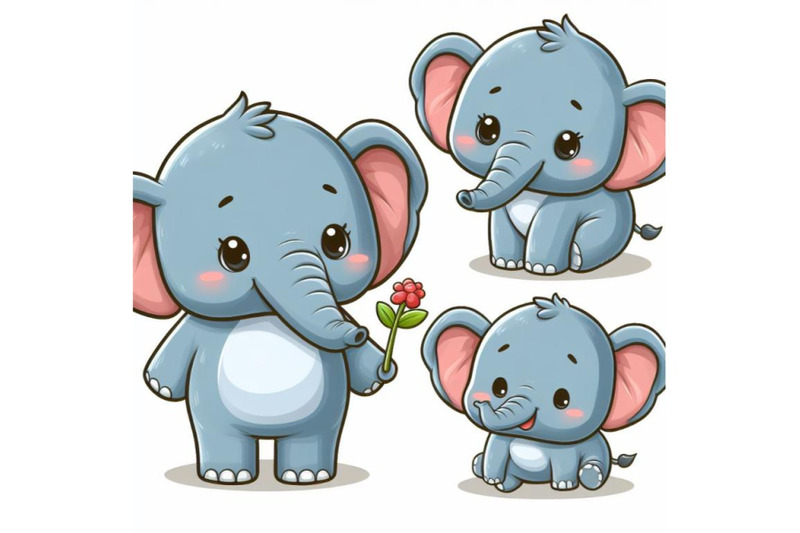 8-cute-baby-elephant-cartoon-on-w-bundle