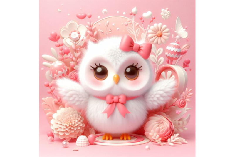 8-cute-fluffy-white-owl-pink-bac-bundle
