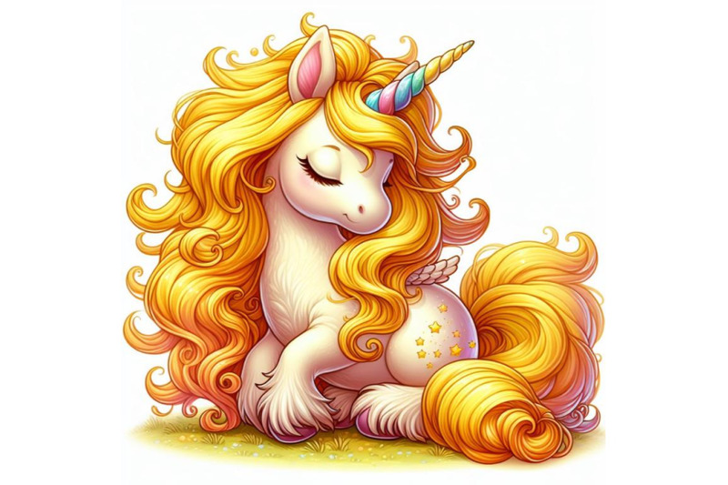8-beautiful-fluffy-yellow-unicorn-bundle