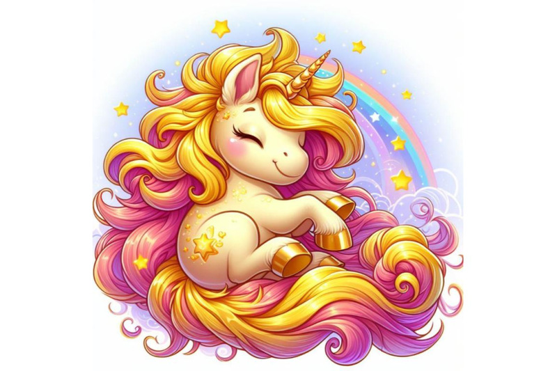 8-beautiful-fluffy-yellow-unicorn-bundle