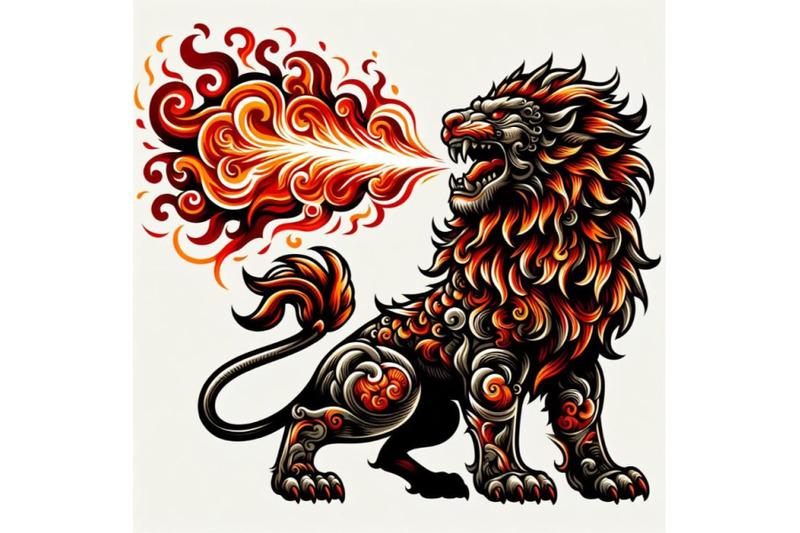 8-fire-blowing-lion-on-white-ba-bundle
