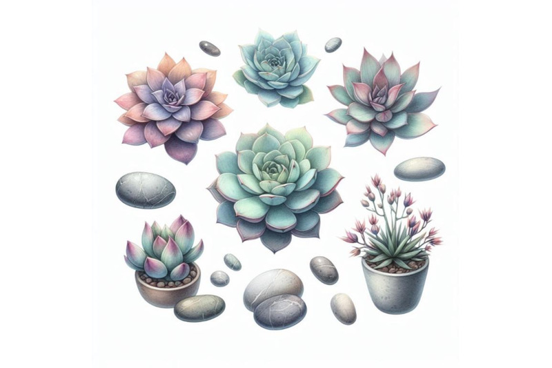 8-watercolor-succulents-pebble-on-bundle