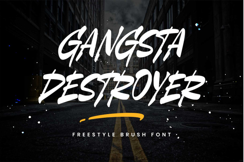 gangsta-destroyer-brush-font