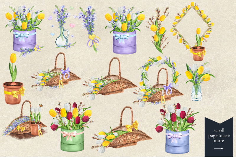 watercolor-tulips-garden-collection