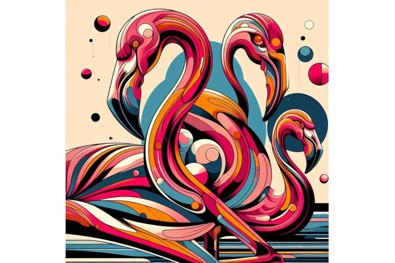 8-flamingo-abstract-art-brut-anim-bundle