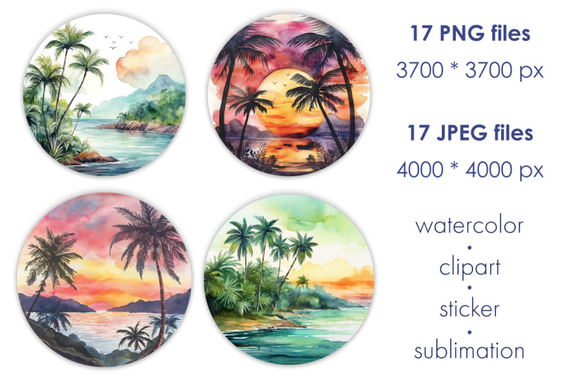 watercolor-tropical-set-png-clipart