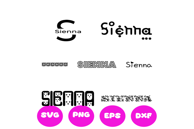 sienna-girl-names-svg-cut-file