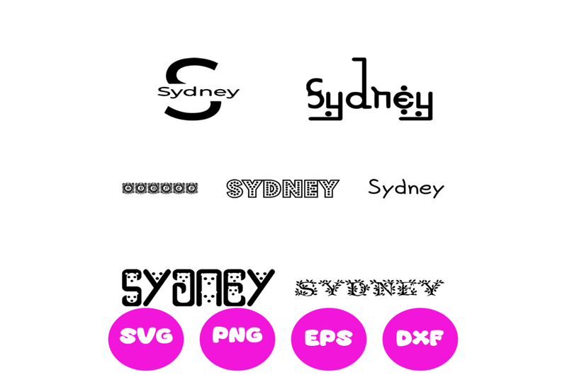 sydney-girl-names-svg-cut-file
