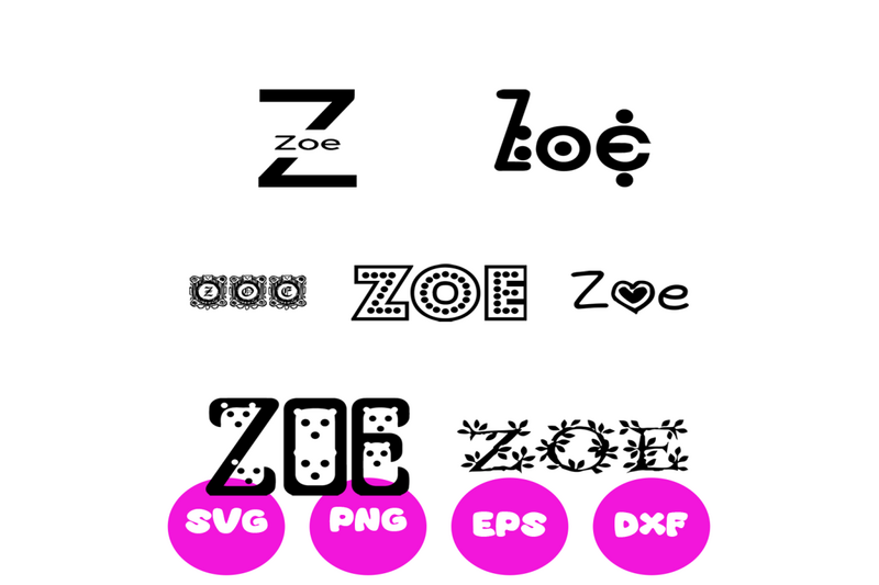 zoe-girl-names-svg-cut-file