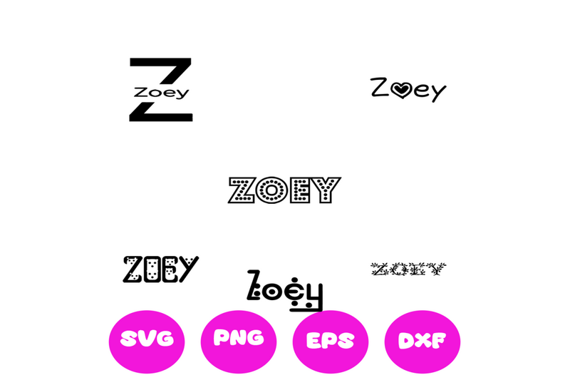 zoey-girl-names-svg-cut-file