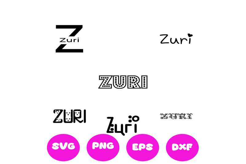 zuri-girl-names-svg-cut-file